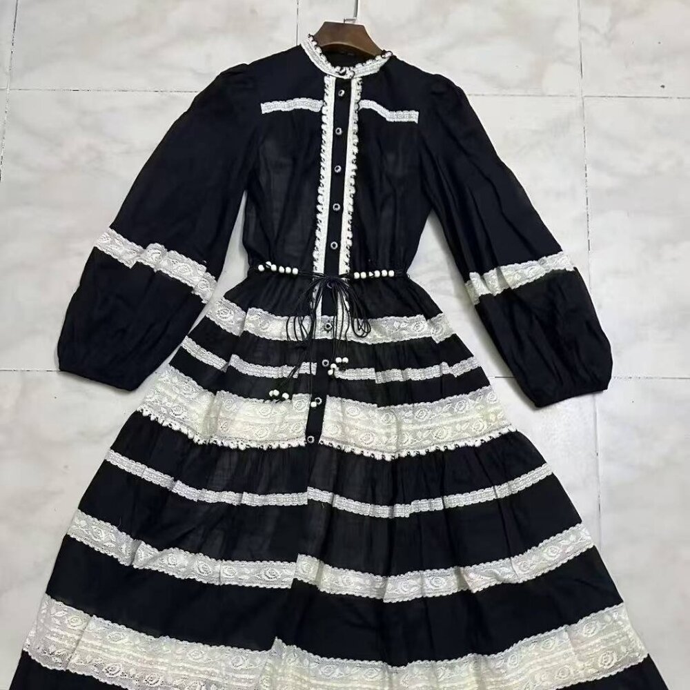 Zimmerman Long Sleeve Linen Dress